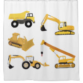 Bouwwagens Douchegordijn (Voorkant)