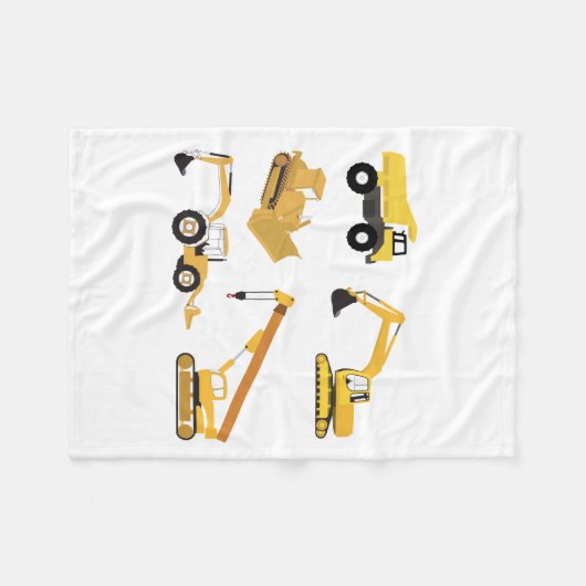 Bouwwagens Fleece Deken (Voorkant (Horizontaal))