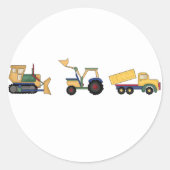 Bouwwagens Ronde Sticker (Voorkant)