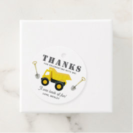 Bouwwagens Verjaardag Bedankjes Labels