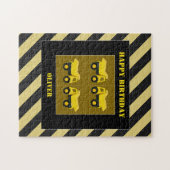 Bouwwagens Verjaardag Legpuzzel (Horizontaal)