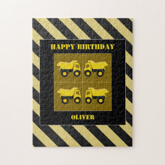 Bouwwagens Verjaardag Legpuzzel