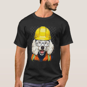 Bouwwerker Poodle Arbeider Dier Huisdier Hond T-shirt