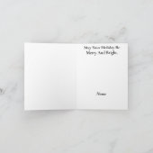 Bouwwerker Silhouet Kerstkaart Kaart (Binnen)