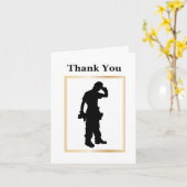 Bouwwerker Silhouette Hartelijk dank Kaart (Gele Bloem)