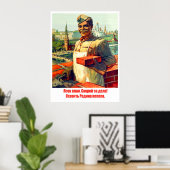 Bouwwerker,  Sovjet-propaganda Poster (Thuiskantoor)