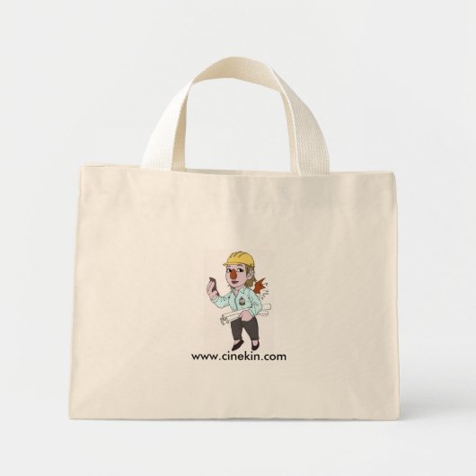 bouwzak mini tote bag (Voorkant)
