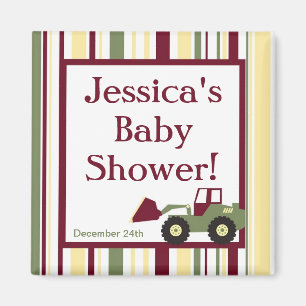 Bouwzone Baby shower Favor Magnet Magneet