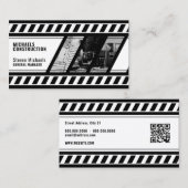 Bouwzone geïnspireerd visitekaartje (Voorkant / Achterkant)