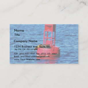 Bouy in San Diego Bay met een zegel erop Visitekaartje