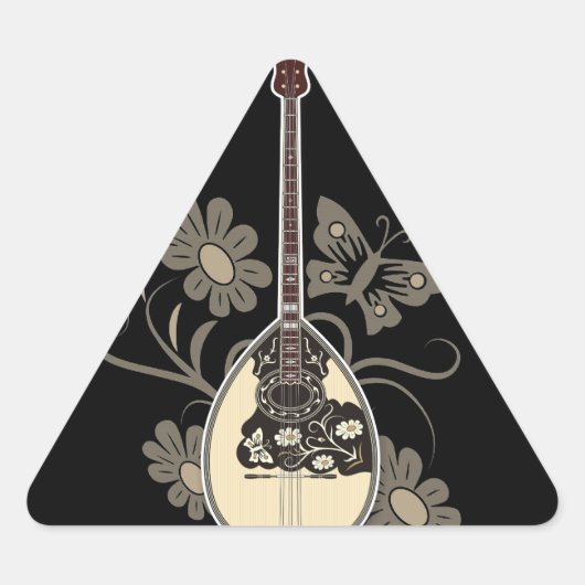 Bouzouki Driehoek Sticker (Voorkant)