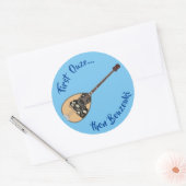 Bouzouki Ouzo Ronde Sticker (Envelop)