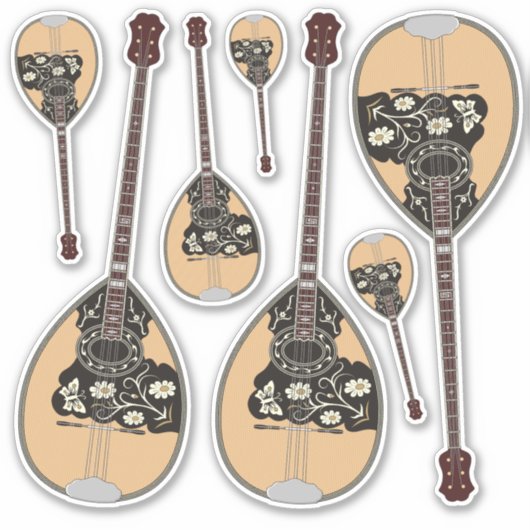 Bouzouki Sticker Set (Voorkant)