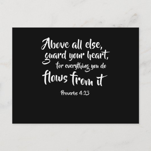 Boven alles beschermt u uw hartprotocol 423 briefkaart (Voorkant)