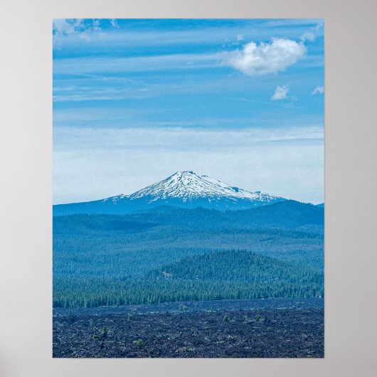 Boven boomlijn // Dense Forest and Blue Mountain Poster (Voorkant)