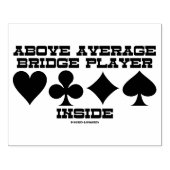 Boven de Gemiddelde Speler van de Brug binnen Vier Rubberstempel (Afrduk)