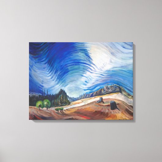 Boven de grindput | Emily Carr | Canvas Afdruk (Voorkant)