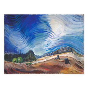 Boven de grindput Emily Carr Foto Afdruk