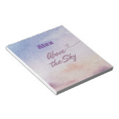 Boven de lucht notitieblok (Schuin)