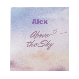 Boven de lucht notitieblok