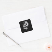 Boven de Maan Vierkante Sticker