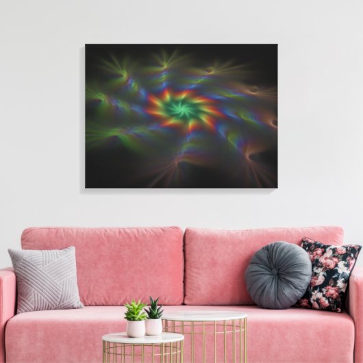 Boven de nevel canvas afdruk (Insitu (Woonkamer))