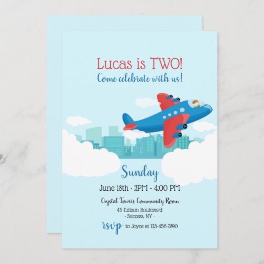 Boven de Uitnodiging van Clouds (Voorkant / Achterkant)