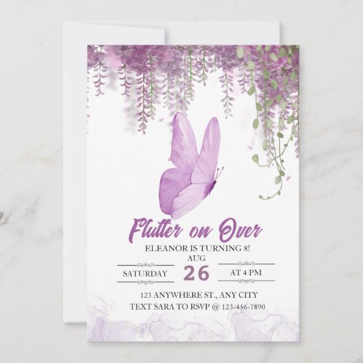 Boven de vlinderdag wordt er gefluister kaart (Voorkant)