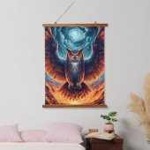 Boven en onder - Wise Owl Art Hangend Wandkleed (Slaapkamer)