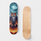 Boven en onder - Wise Owl Art Skateboard (Voorkant)