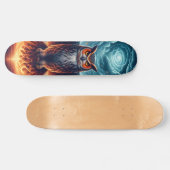 Boven en onder - Wise Owl Art Skateboard (Horizontaal)