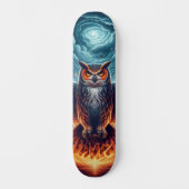 Boven en onder - Wise Owl Art Skateboard (Voorkant)