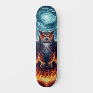 Boven en onder - Wise Owl Art Skateboard