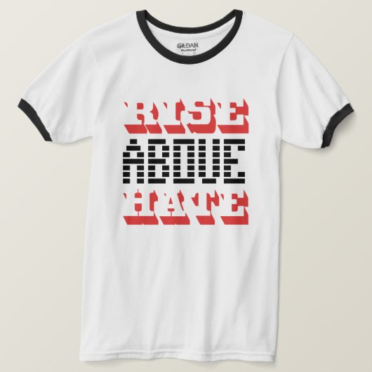BOVEN HATE VERHOGEN T-SHIRT (Design voorkant)