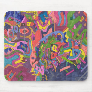 Boven het Storm, originele abstracte kunst Muismat