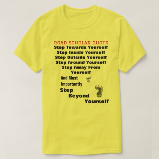 Boven jezelf - Road Scholar T-Shirt (Design voorkant)