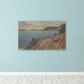 Boven Klamath Lake, Oregon - Lookout Point Canvas Afdruk (Insitu (Houten vloer))