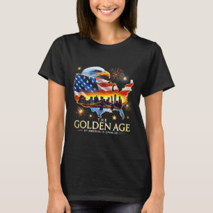 Boven ons Funny Trump Gouden Adelaar De Gouden Eeu T-shirt