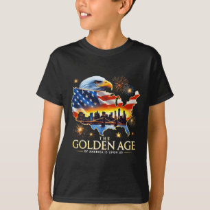 Boven ons Grappige Trump Gouden Adelaar De Gouden T-shirt