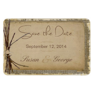 Boven, Twigs en Twine Save the Date Magneet