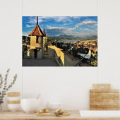 Bovenaan de muur van de Museëi Poster (Keuken)