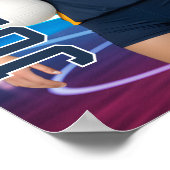 Bovengronds Volleybal Speler Team Foto Aangepaste  Poster (Hoek)