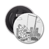 Bovengrondse kraanexploitant button flesopener (Voorkant)