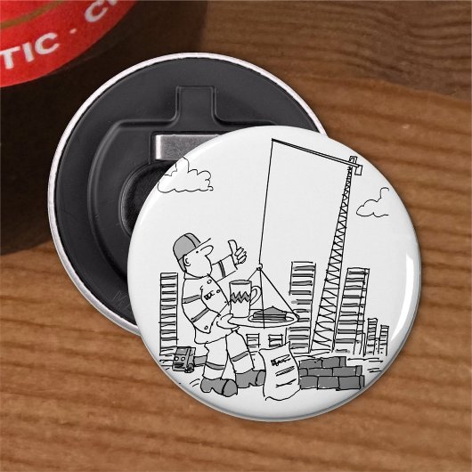 Bovengrondse kraanexploitant button flesopener