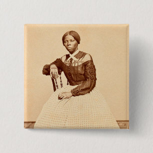 Bovengrondse spoorweg Harriet Tubman Vierkante Button 5,1 Cm