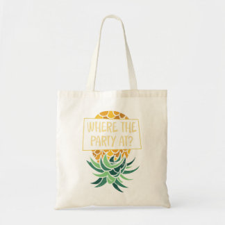 Bovenkant ananas waar de partij Funny Swinger P Tote Bag