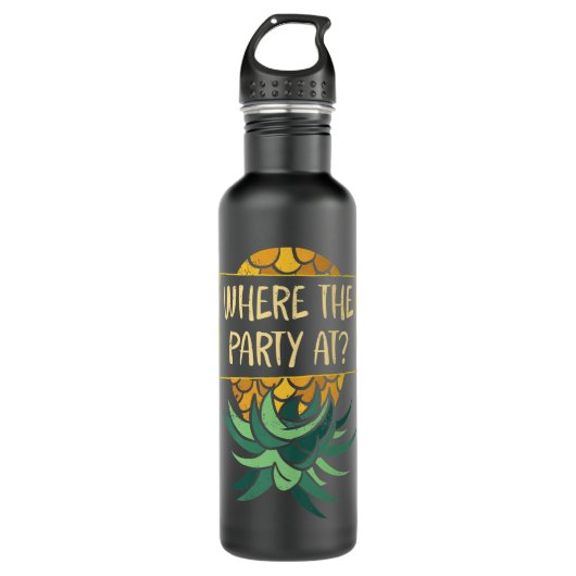 Bovenkant ananas waar de partij Funny Swinger P Waterfles (Voorkant)