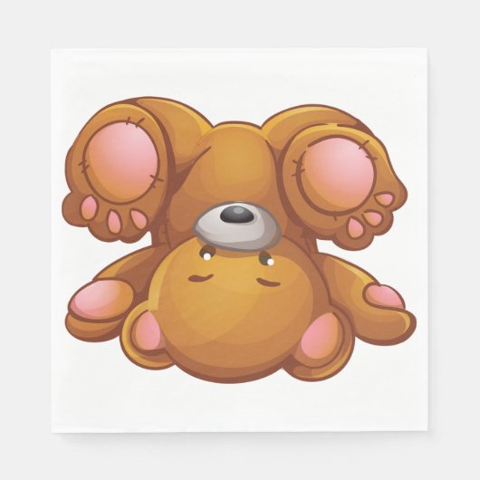 Bovenkant Teddy Bear Paper Napkins Servetten (Voorkant)