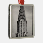 Bovenkant van Chrysler die NYC bouwen - B&W Metalen Ornament (Rechts)