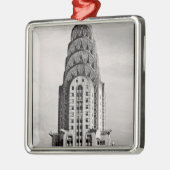 Bovenkant van Chrysler die NYC bouwen - B&W Metalen Ornament (Links)